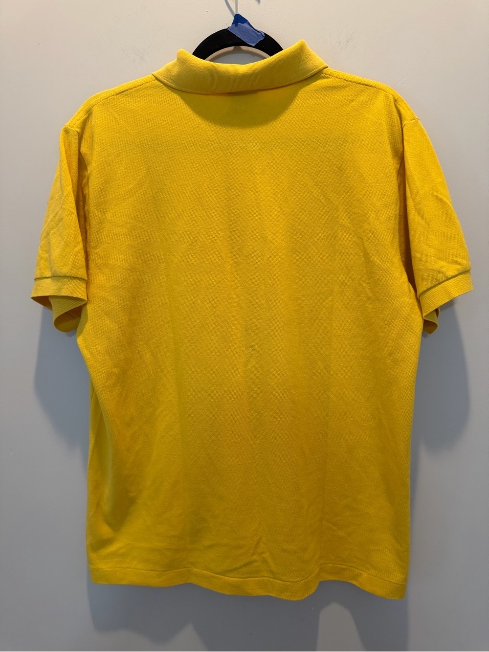 Lacoste Men’s Bright Yellow Pique Polo Shirt - Picture 4 of 5
